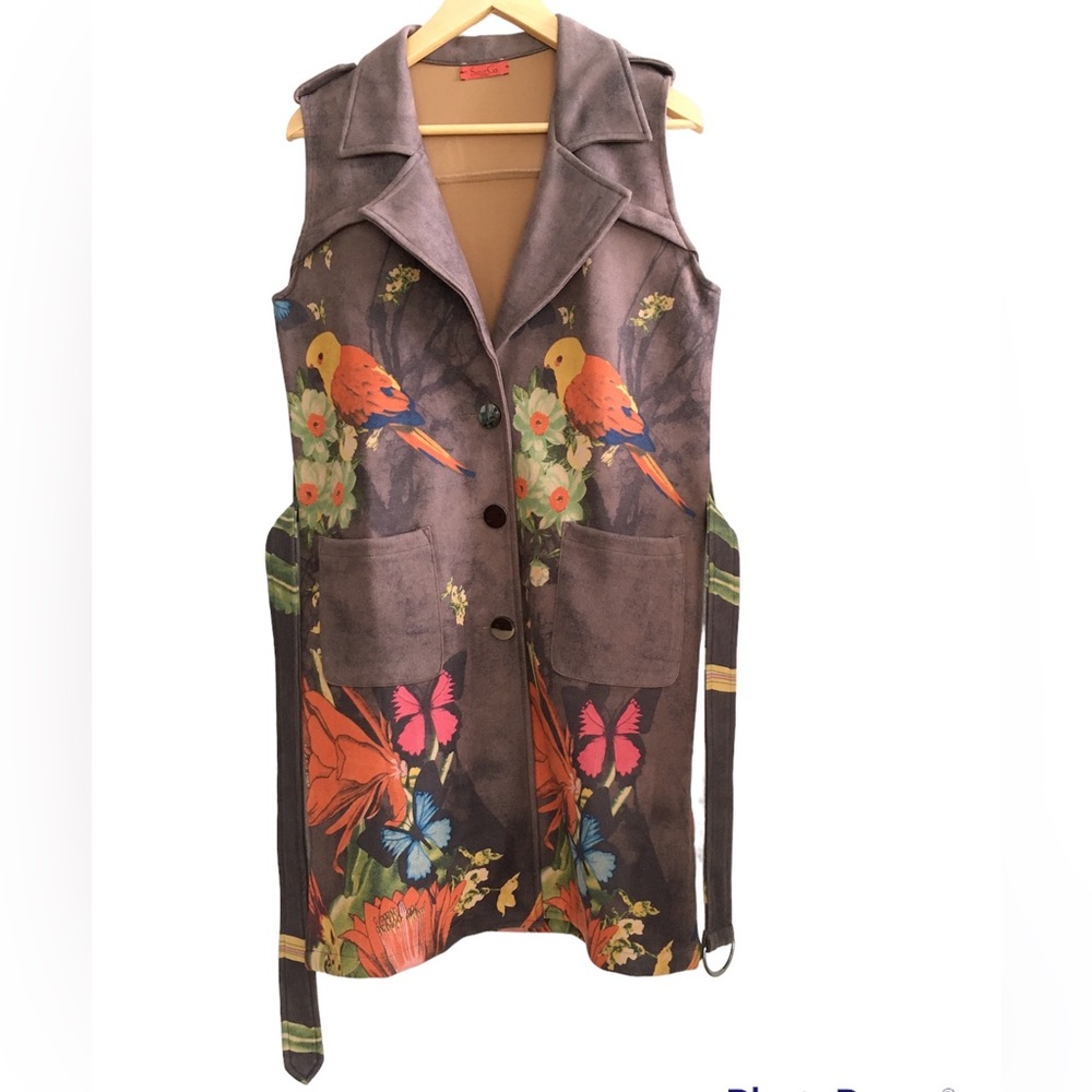 Saint Gil Paris Suede Vest Dress